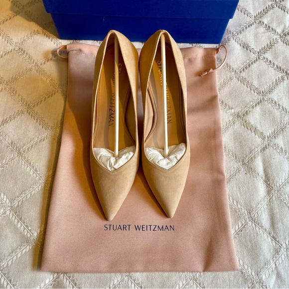 Stuart Weitzman ANNY 85 Pump, adobe suede NWT - Picture 9 of 16